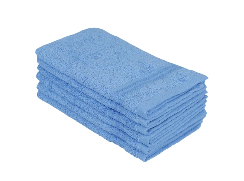 Zestaw sześciu ręczników Bainrow 30/50 cm niebieski 