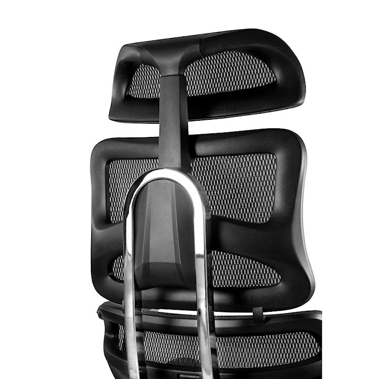 Fotel ergonomiczny Ergotech z chromowaną podstawą  - zdjęcie 3