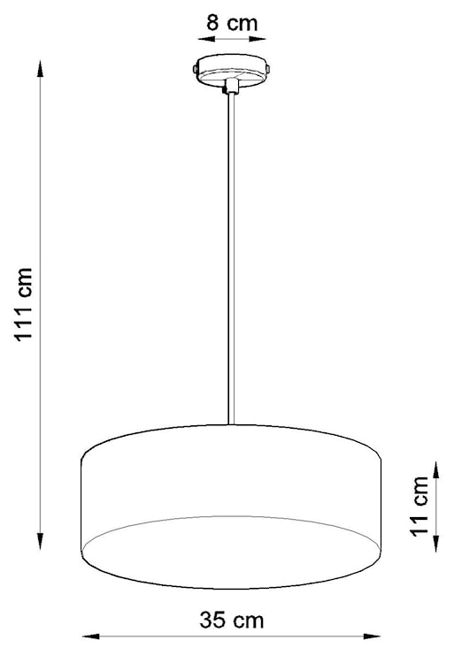 Lampa wisząca Qudette średnica 35 cm czarna  - zdjęcie 7