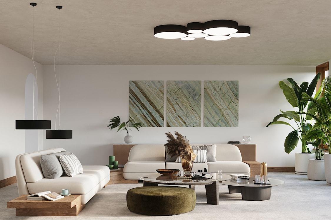 Lampa wisząca Qudette średnica 35 cm czarna  - zdjęcie 3