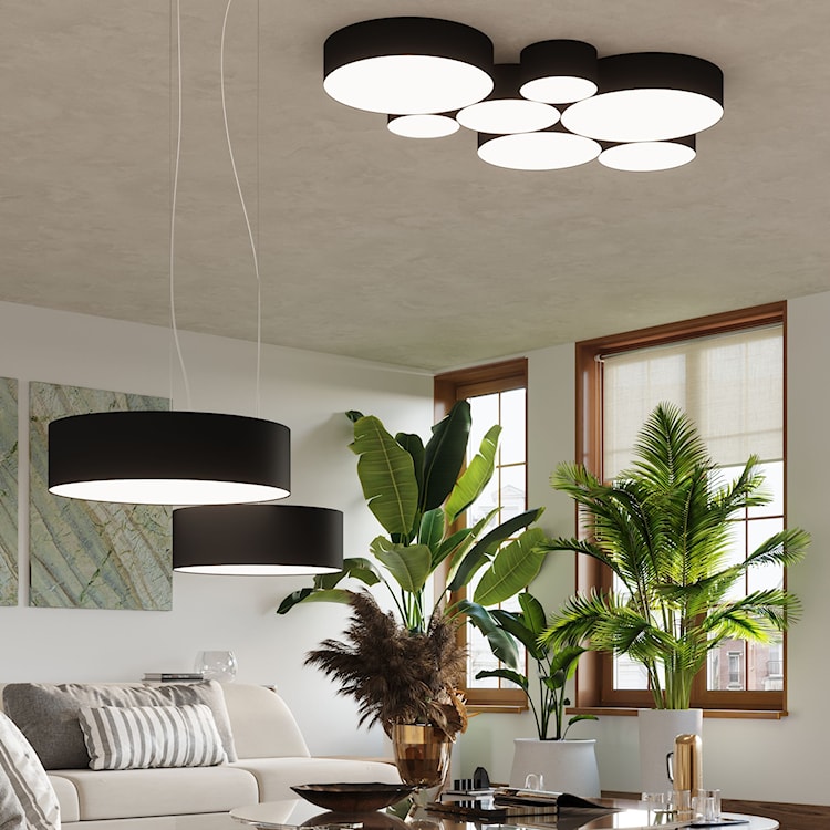 Lampa wisząca Qudette średnica 35 cm czarna  - zdjęcie 2