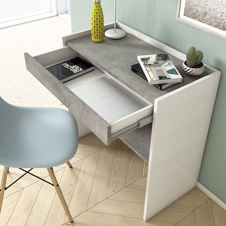 Włoskie biurko-toaletka Lurdi 80x40 cm beton  - zdjęcie 3