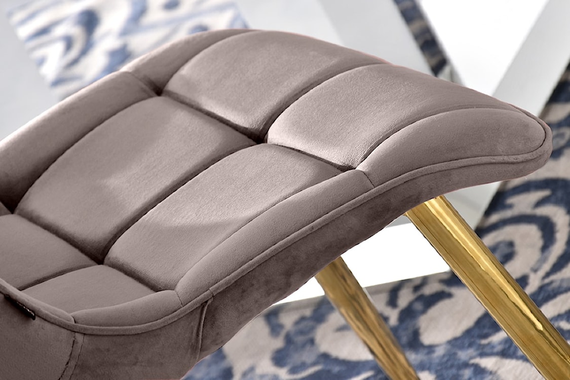 Krzesło tapicerowane Briare szaro - złote  - zdjęcie 10
