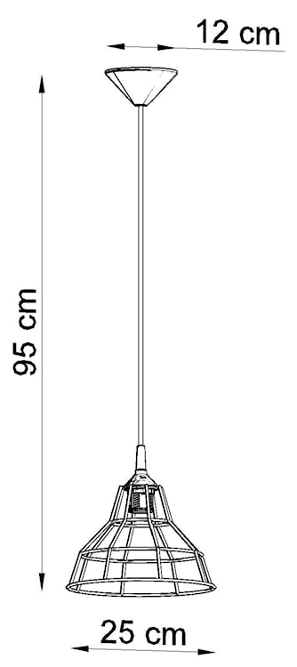 Lampa wisząca Yallane średnica 25 cm stalowa czarna  - zdjęcie 7