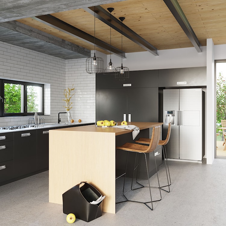 Lampa wisząca Yallane średnica 25 cm stalowa czarna  - zdjęcie 3