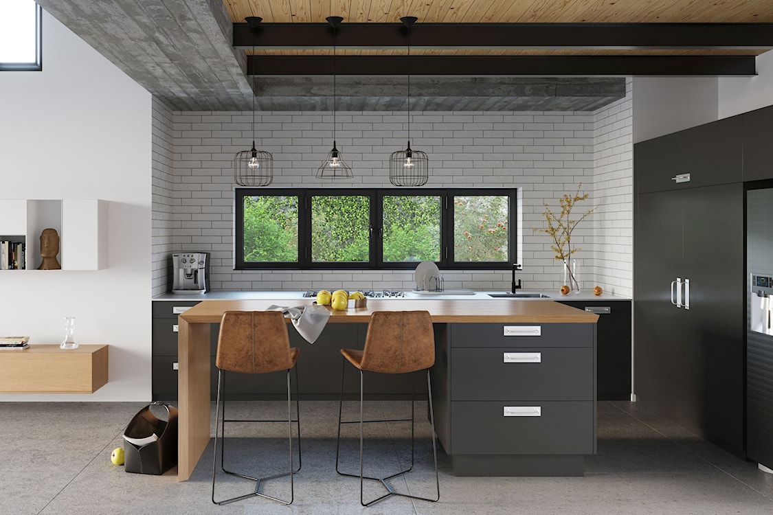 Lampa wisząca Yallane średnica 25 cm stalowa czarna  - zdjęcie 4