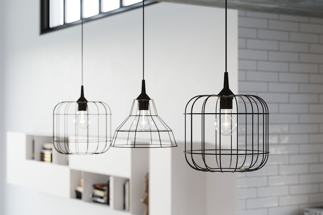 Lampa wisząca Yallane średnica 25 cm stalowa czarna  - zdjęcie 2