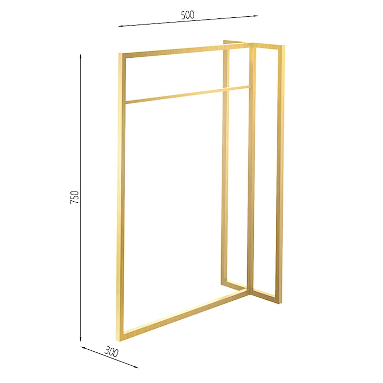 Wieszak na ręczniki Idore stojący złoty  - zdjęcie 3