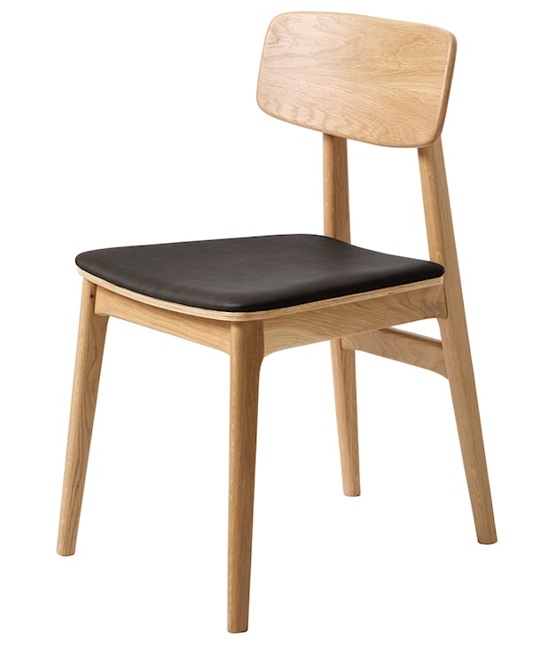 Krzesło drewniane Sunfirs czarne siedzisko