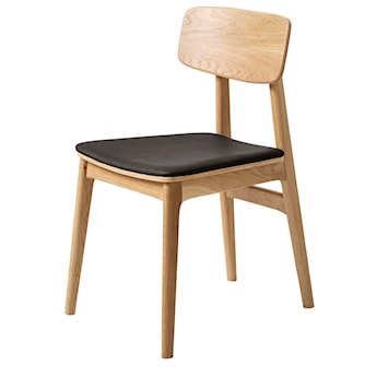 Krzesło drewniane Sunfirs czarne siedzisko