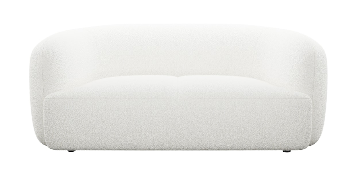 Sofa dwuosobowa Sabanitas biała w tkaninie boucle  - zdjęcie 3