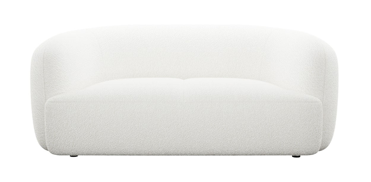 Sofa dwuosobowa Sabanitas biała w tkaninie boucle  - zdjęcie 3