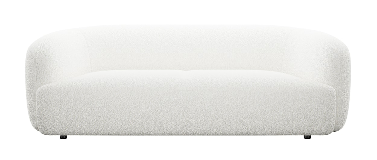 Sofa trzyosobowa Sabanitas biała w tkaninie boucle  - zdjęcie 3