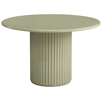 Stół okrągły do jadalni Prinise 120 cm zielony wysoki połysk