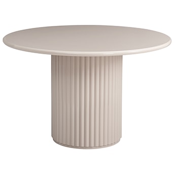 Stół okrągły do jadalni Prinise 120 cm taupe wysoki połysk