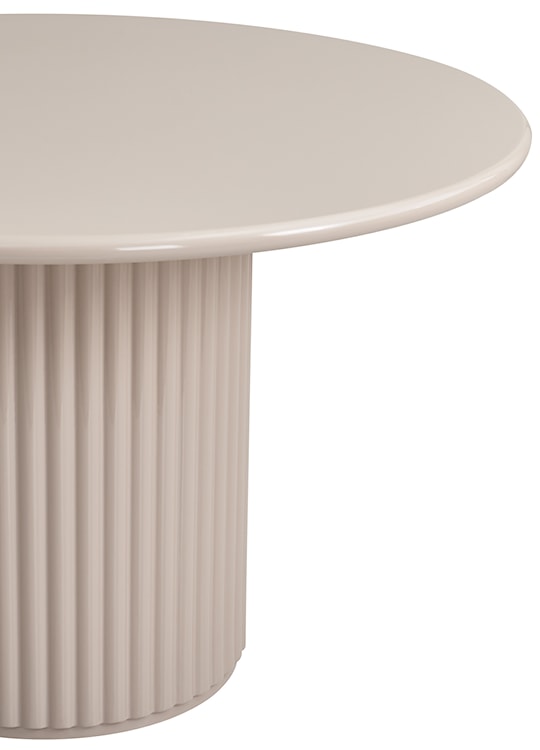 Stół okrągły do jadalni Prinise 120 cm taupe wysoki połysk  - zdjęcie 5