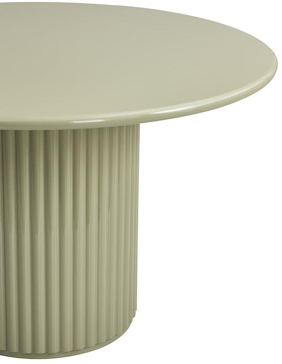 Stół okrągły do jadalni Prinise 120 cm zielony wysoki połysk  - zdjęcie 5