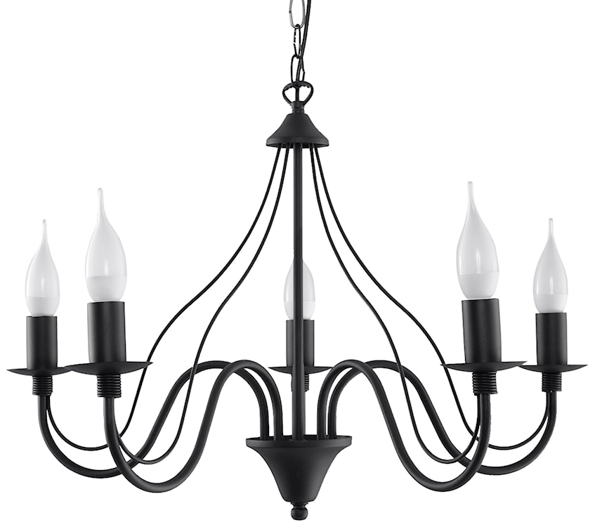 Żyrandol Choccate średnica 60 cm x5 czarny 