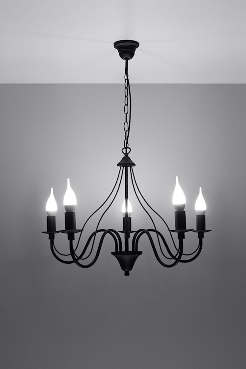 Żyrandol Choccate średnica 60 cm x5 czarny  - zdjęcie 5