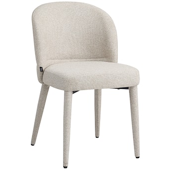 Krzesło tapicerowane do jadalni Coases beżowe boucle