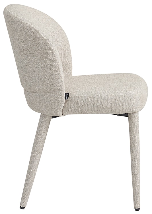 Krzesło tapicerowane do jadalni Coases beżowe boucle  - zdjęcie 6