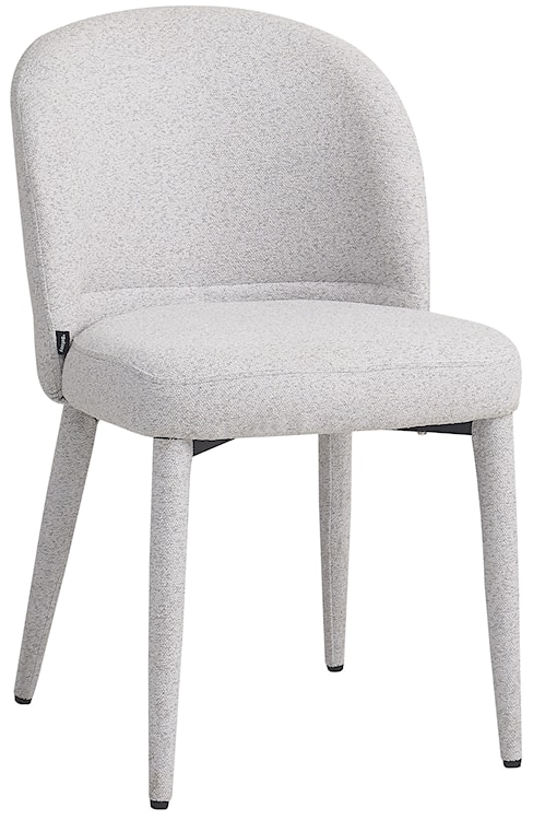 Krzesło tapicerowane do jadalni Coases jasnoszare boucle