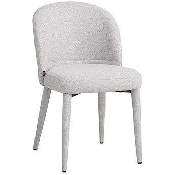 Krzesło tapicerowane do jadalni Coases jasnoszare boucle