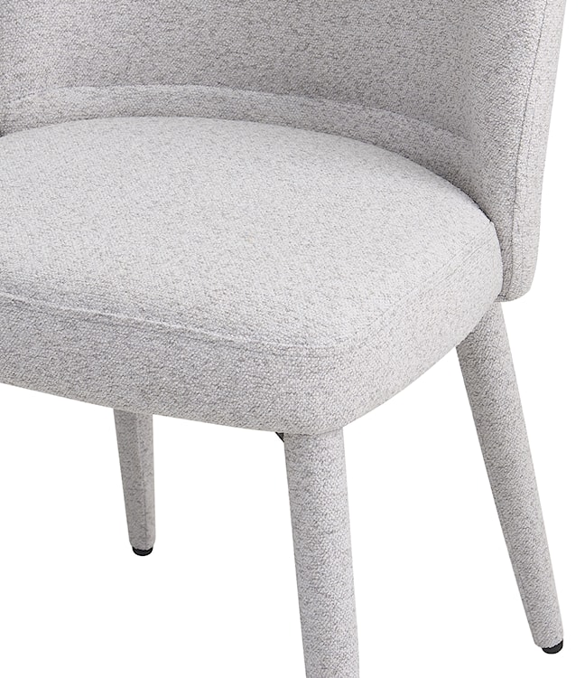 Krzesło tapicerowane do jadalni Coases jasnoszare boucle  - zdjęcie 9