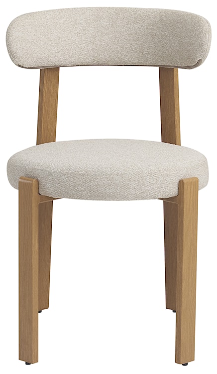 Krzesło tapicerowane do jadalni Afinatte beżowe boucle  - zdjęcie 6