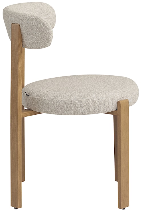 Krzesło tapicerowane do jadalni Afinatte beżowe boucle  - zdjęcie 7