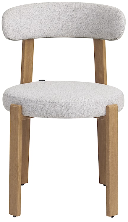 Krzesło tapicerowane do jadalni Afinatte jasnoszare boucle  - zdjęcie 7