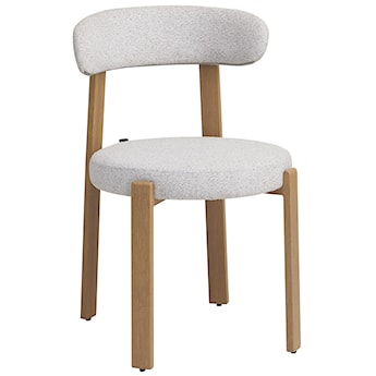 Krzesło tapicerowane do jadalni Afinatte jasnoszare boucle