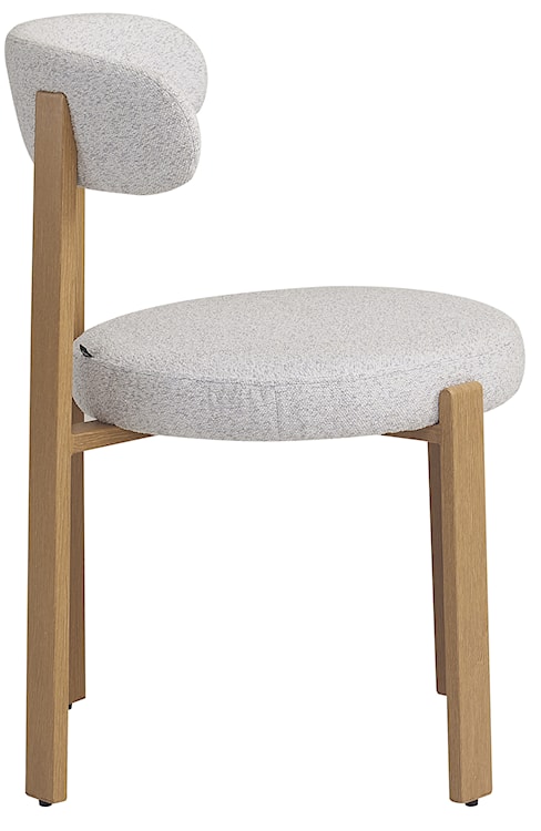 Krzesło tapicerowane do jadalni Afinatte jasnoszare boucle  - zdjęcie 8