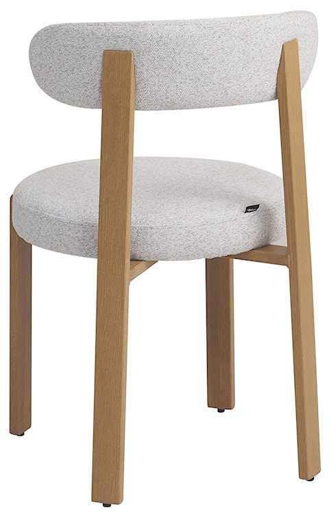 Krzesło tapicerowane do jadalni Afinatte jasnoszare boucle  - zdjęcie 9