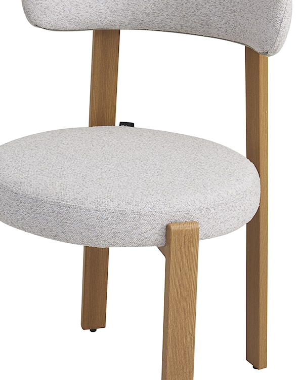Krzesło tapicerowane do jadalni Afinatte jasnoszare boucle  - zdjęcie 10