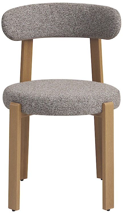 Krzesło tapicerowane do jadalni Afinatte brązowe boucle  - zdjęcie 7