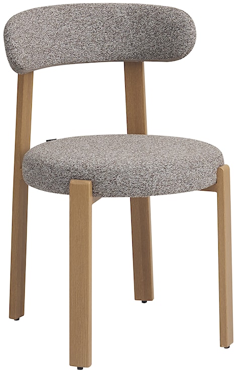 Krzesło tapicerowane do jadalni Afinatte brązowe boucle