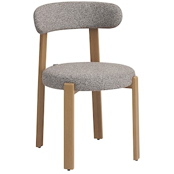 Krzesło tapicerowane do jadalni Afinatte brązowe boucle