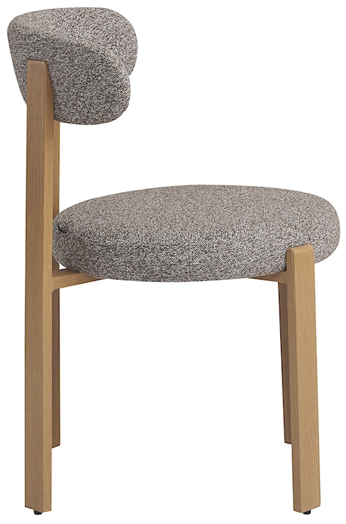 Krzesło tapicerowane do jadalni Afinatte brązowe boucle  - zdjęcie 8