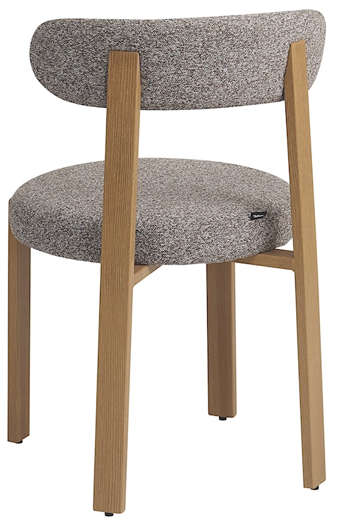 Krzesło tapicerowane do jadalni Afinatte brązowe boucle  - zdjęcie 9