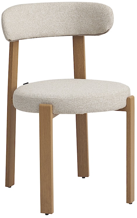 Krzesło tapicerowane do jadalni Afinatte beżowe boucle