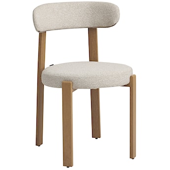 Krzesło tapicerowane do jadalni Afinatte beżowe boucle