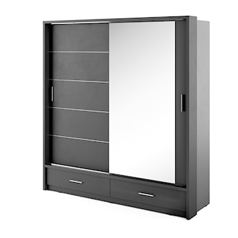 Szafa Arti 200 cm z jednym lustrem Czarny