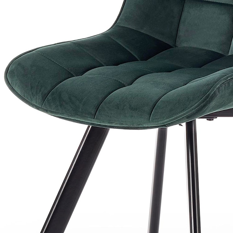 Krzesło tapicerowane Derisa ciemnozielone  - zdjęcie 4