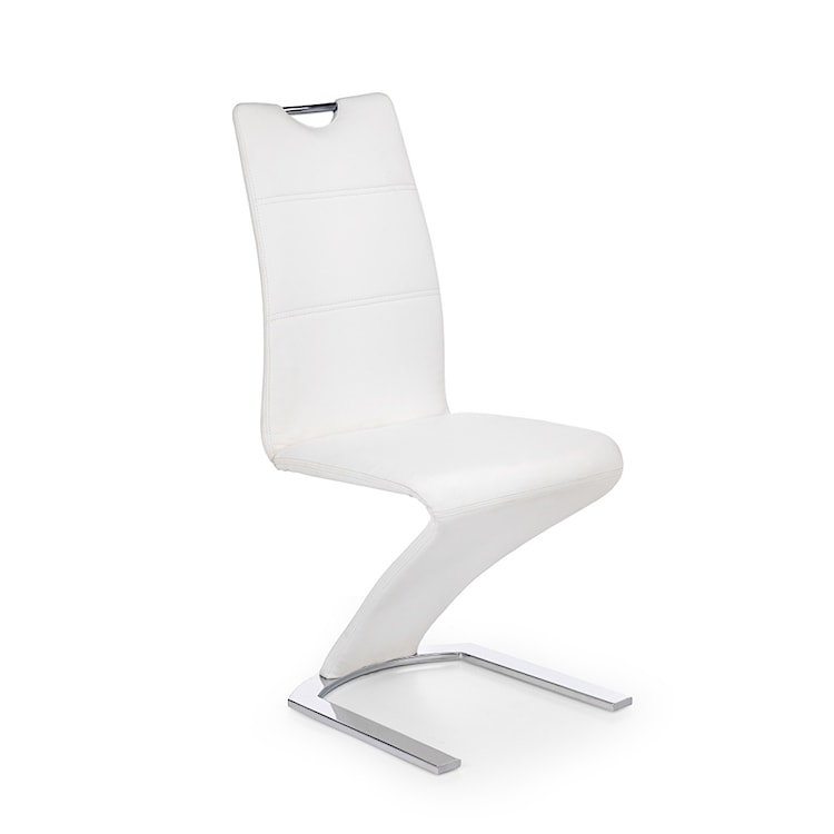 Krzesło tapicerowane Prang białe  - zdjęcie 2
