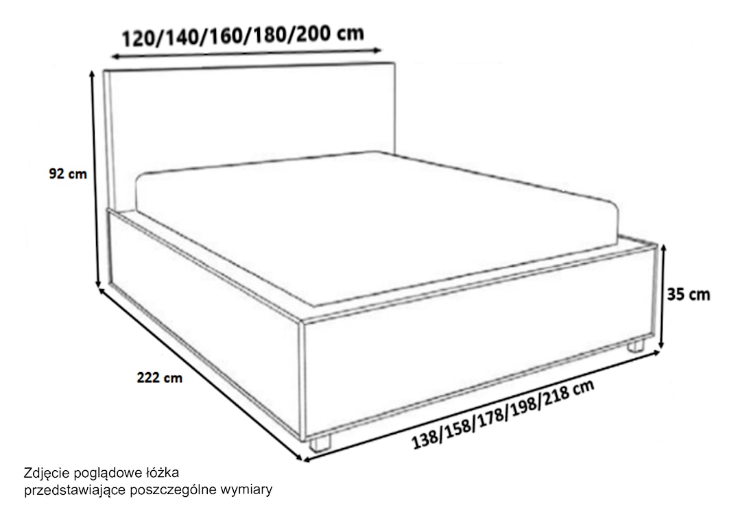 Łóżko tapicerowane Doevi 160x200 ze stelażem metalowym i pojemnikiem szare hydrofobowe  - zdjęcie 4