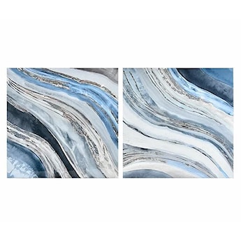 Dekoracja ścienna Zalberya 60x60 cm niebiesko-biała