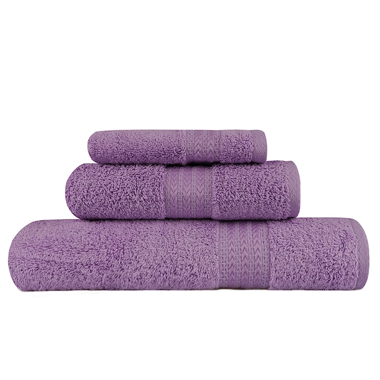 Zestaw trzech ręczników Bainrow liliowy  - zdjęcie 2