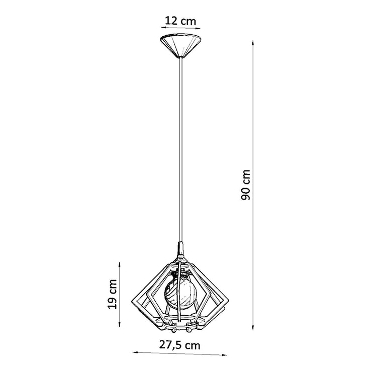 Lampa wisząca Pommeh drewniana średnica 27,5 cm  - zdjęcie 7