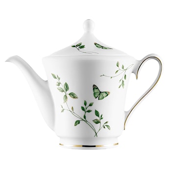 Imbryk porcelanowy Margaret 1000 ml biało-zielony